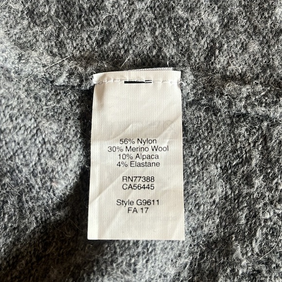 Madewell Open Front Long Cardigan Grey Pockets Merino Wool Blend Size XXS - Picture 9 of 9